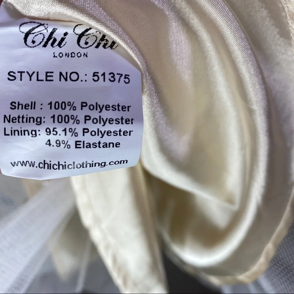 Chi Chi London NWT Cream Blue Floral Spring Dress